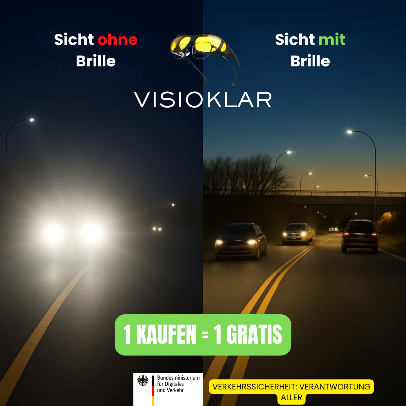 VisioKlar™ – Die Brille, die deine Nacht erhellt